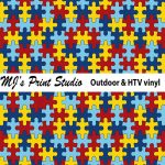 Pattern Craft Vinyl Autism Puzzle Vinyl Outdoor Vinyl | Etsy   Puzzle Print Vinyl