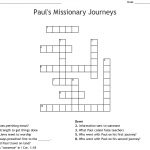 Paul's Missionary Journeys Crossword   Wordmint   Printable Crossword Puzzles 1978