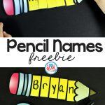 Pencil Names   Name Building Practice Printable     Printable Name Puzzles For Preschoolers