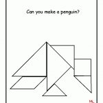 Penguin Tangram Printable | Preschool   Penguins | Tangram Printable   Printable Tangram Puzzles For Kindergarten