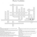 Physics Vocabulary Crossword – Wordmint – Physics Crossword Puzzles Printable With Answers