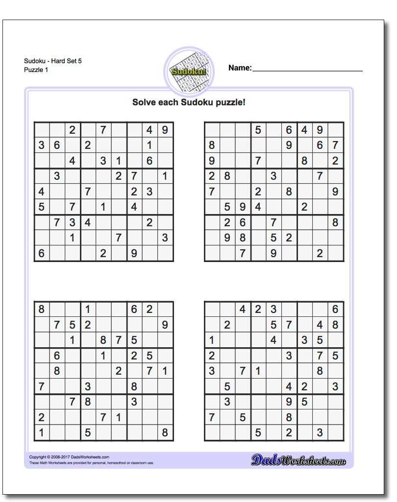 Pindadsworksheets On Math Worksheets | Sudoku Puzzles, Maths - Printable Crossword Puzzles Livewire