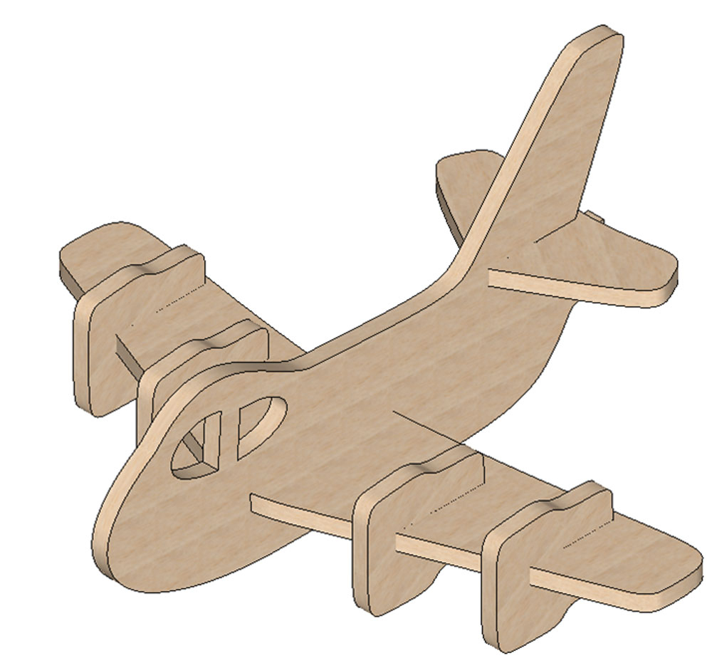 Plane Mini Puzzle - Mini Puzzles | Makecnc - Free Printable 3D Puzzles
