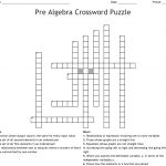 Pre Algebra Crossword Puzzle Crossword   Wordmint   Algebra Crossword Puzzle Printable