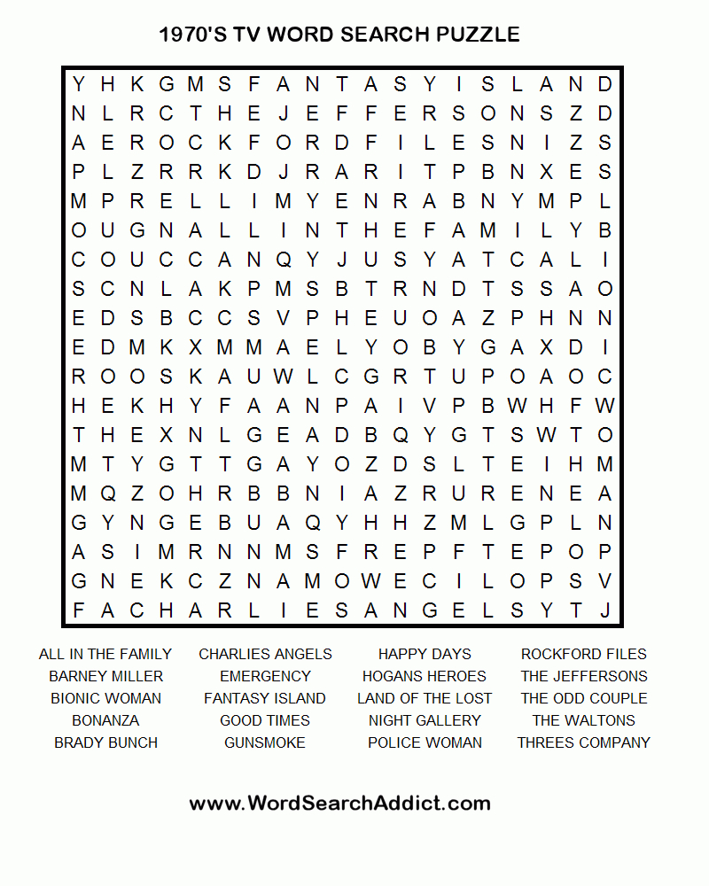 Print Out One Of These Word Searches For A Quick Craving Distraction - Printable Crossword Word Search Puzzles