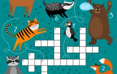 Printable Animal Crossword Royalty Free Vector Image – Printable Animal Puzzle