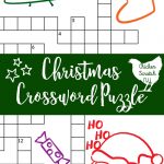 Printable Christmas Crossword Puzzle With Key   Free Printable Xmas Crossword