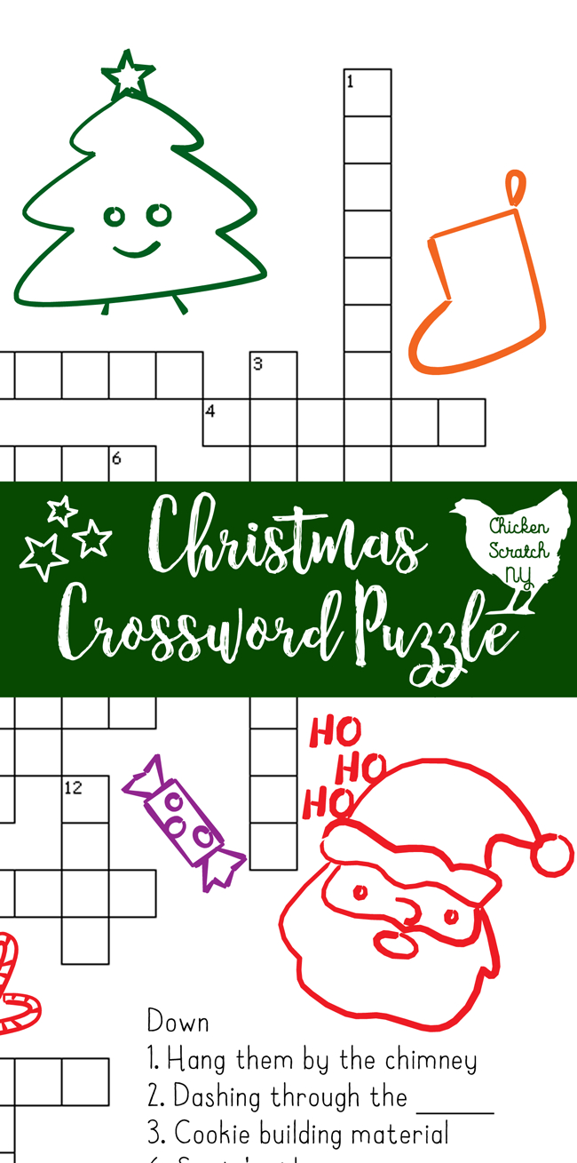 Printable Christmas Crossword Puzzle With Key - Holiday Crossword Puzzles Printable