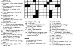 Printable Crossowrd Puzzles Chemistry Tribute Crossword Puzzle Chem – Easy Printable Crossword Puzzles And Answers