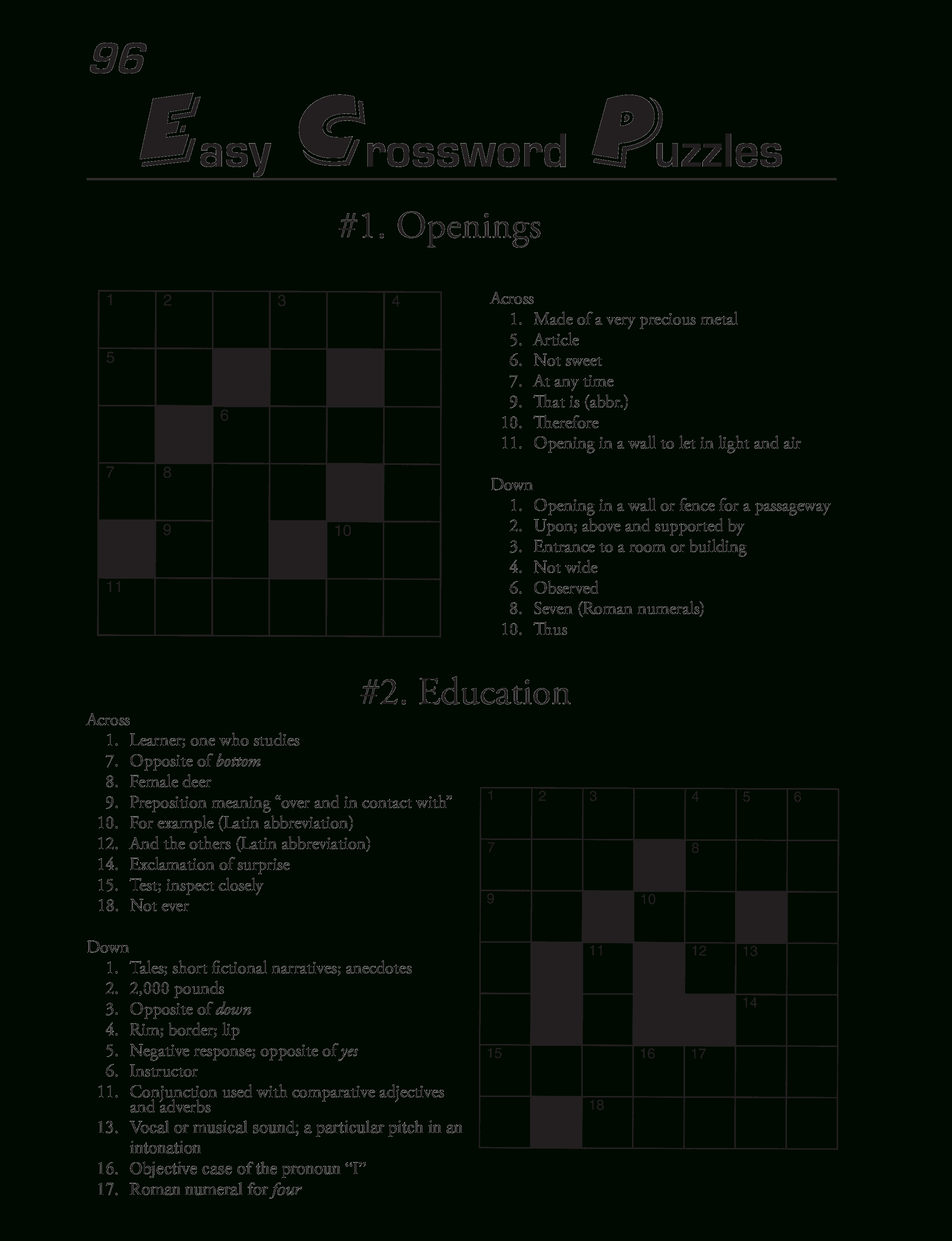 Printable Crossword Puzzles Template | Templates At - Printable Blank Crossword Puzzle Template