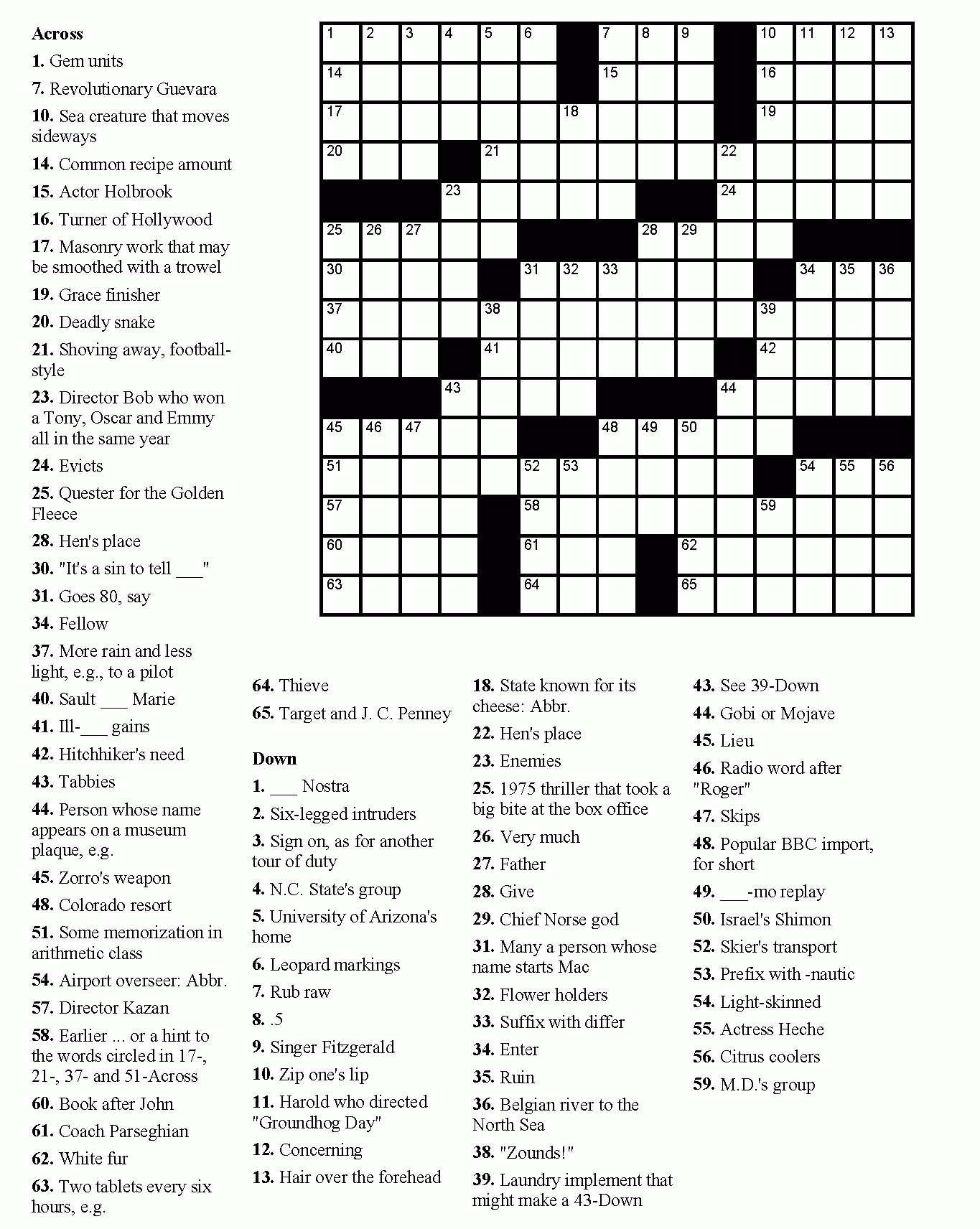 Printable Daily Crossword Puzzle (85+ Images In Collection) Page 2 - Printable Crossword Puzzles 7 Year Old