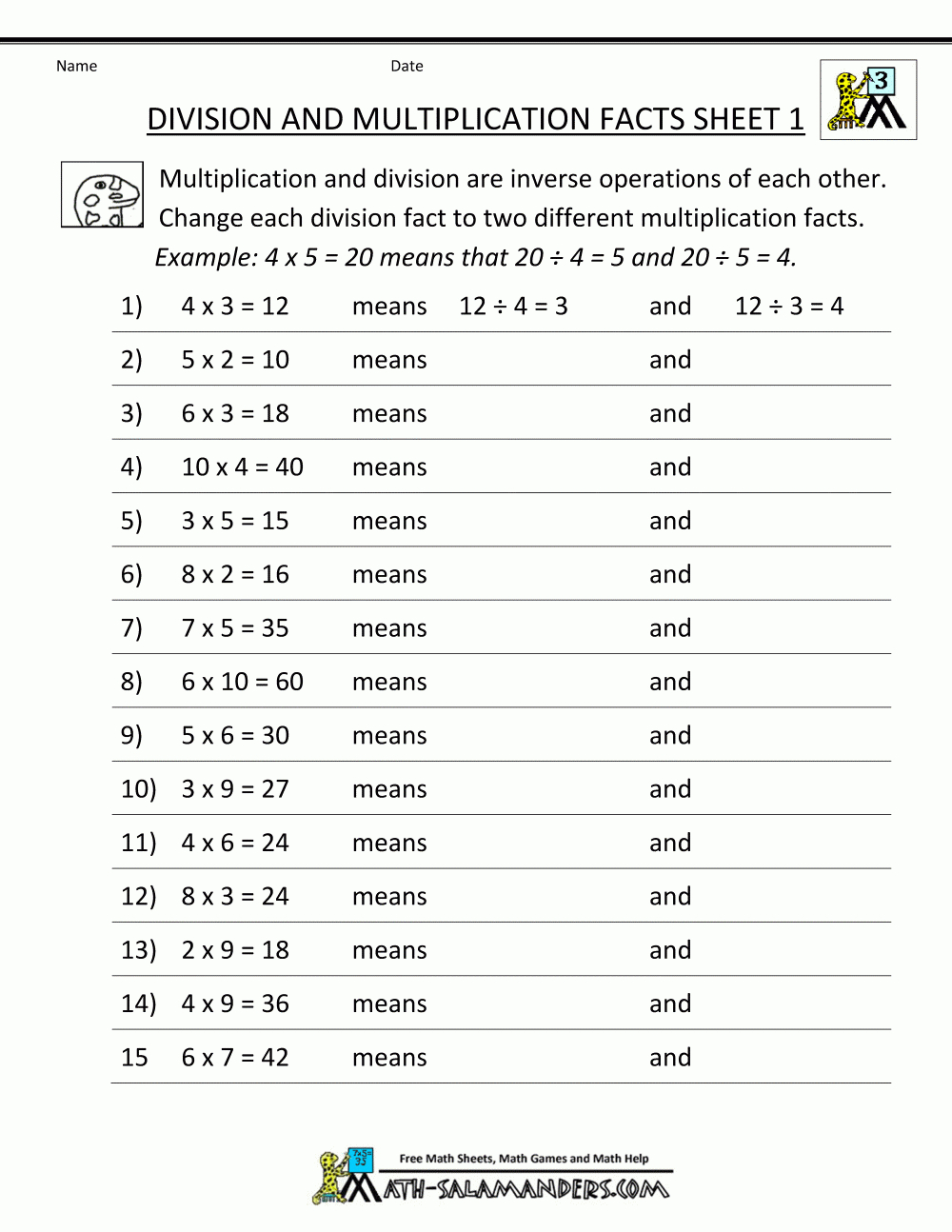 Printable Division Worksheets 3Rd Grade - Printable Puzzles For 3Rd Grade