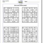 Printable Easy Sudoku | Math Worksheets | Sudoku Puzzles, Maths   Printable Sudoku Puzzles 8 Per Page