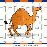 Printable Jigsaw Puzzle For Kids: Camel Jigsaw   Printable Jigsaw Puzzles Animals