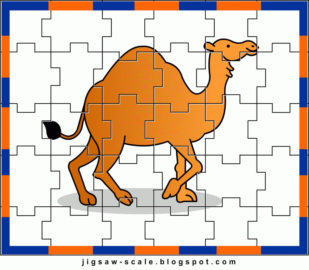 Printable Jigsaw Puzzle For Kids: Camel Jigsaw - Printable Jigsaw Puzzles Animals