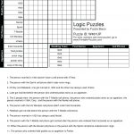 Printable Logic Puzzle – Myheartbeats.club   Printable Logic Puzzle Packet