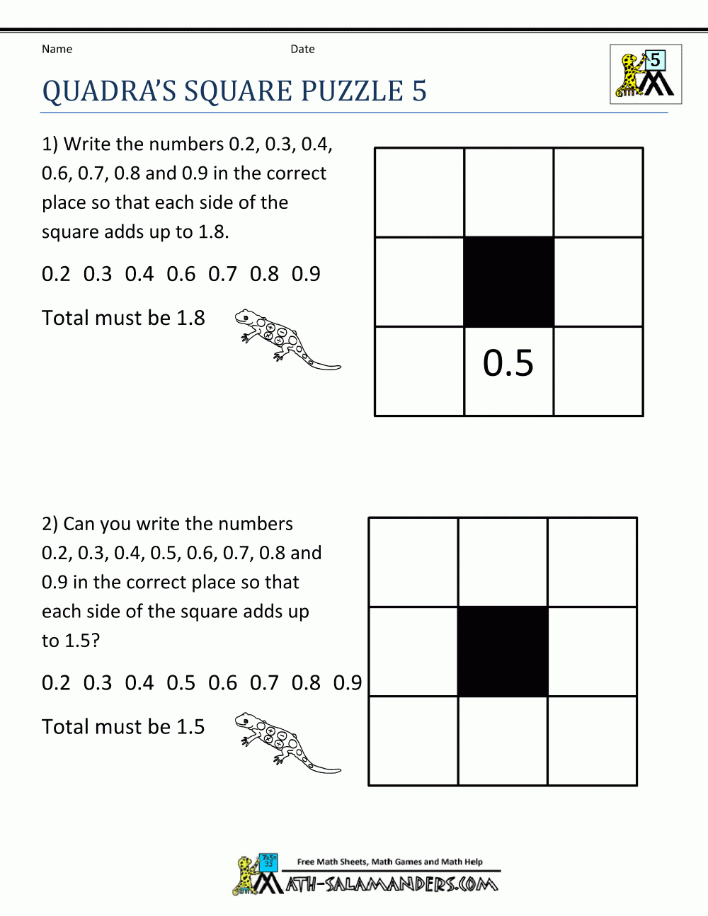 Printable Math Puzzles 5Th Grade - Printable Maths Puzzles For 8 Year Olds