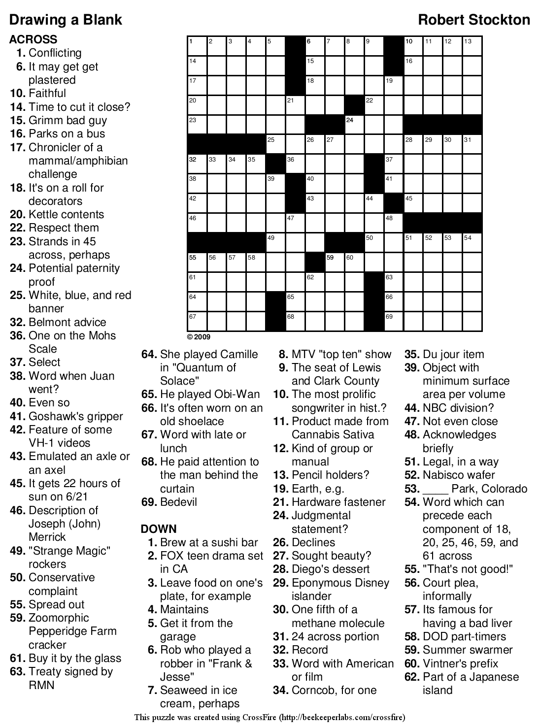 newspaper crosswords free