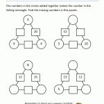 Printable Number Puzzles Arithmogon Triangle Puzzle 1B   Printable Puzzles For Grade 1