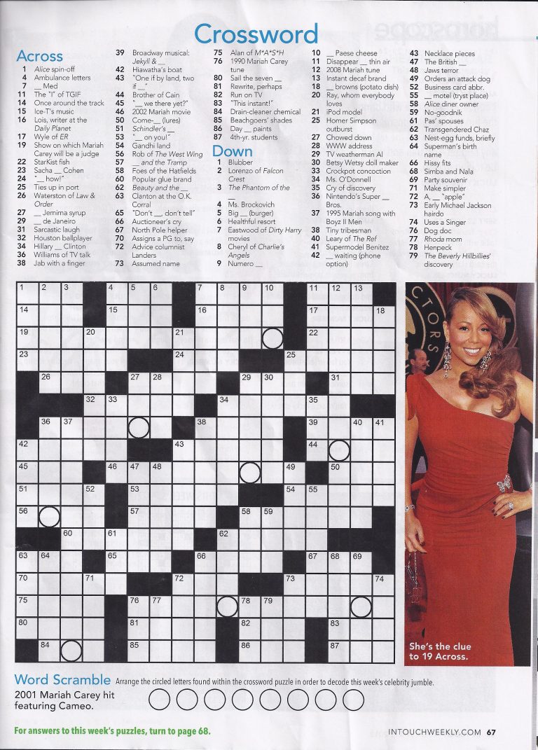 people magazine crossword puzzle book
