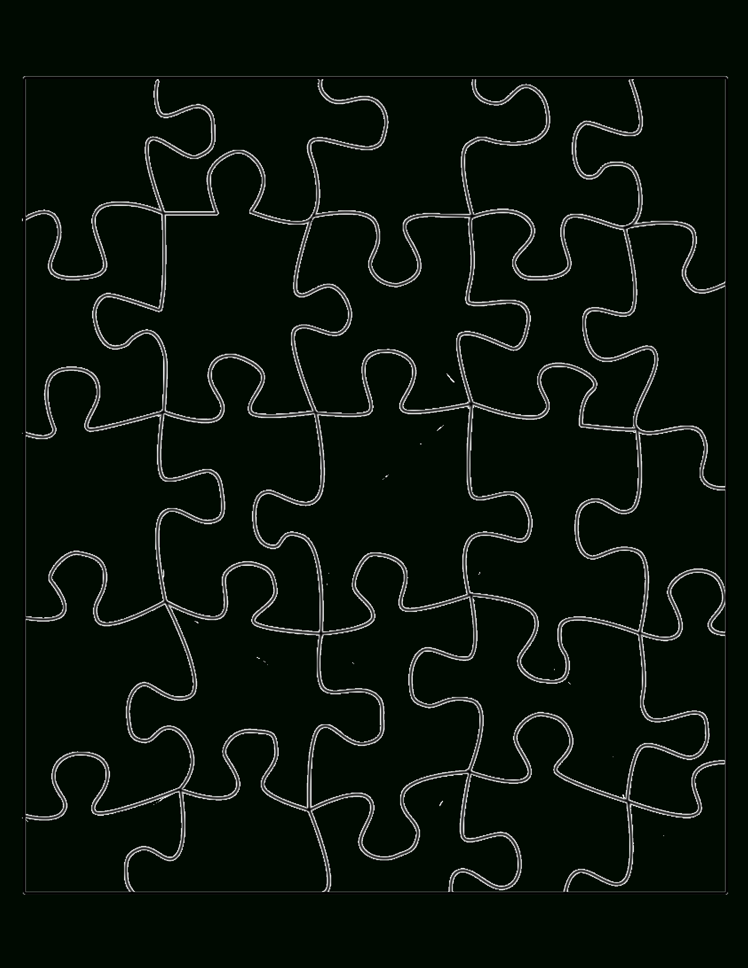 Printable Puzzle Pieces Template | Lovetoknow - Printable Jigsaw Puzzle Templates Blank