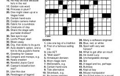 Printable Crossword Puzzle For Adults