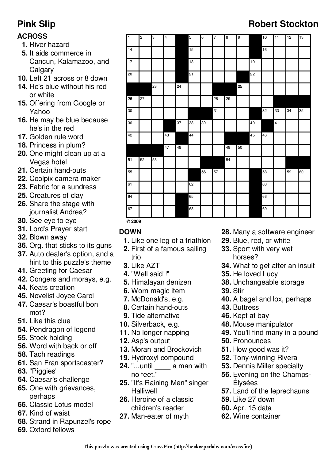 Printable Easy Crossword Puzzles For Adults Printable Crossword Puzzles