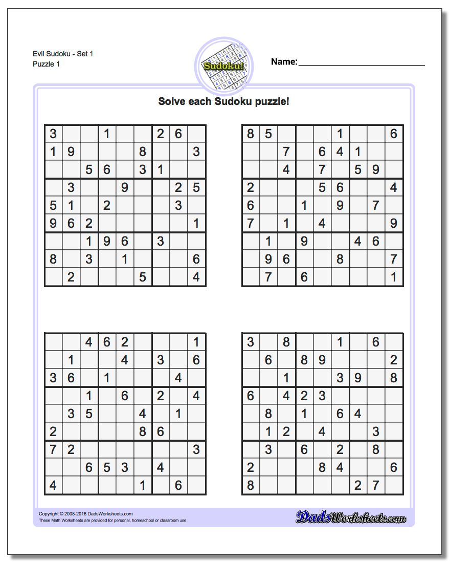 Printable Soduku | Room Surf - Printable Crossword Sudoku Puzzles