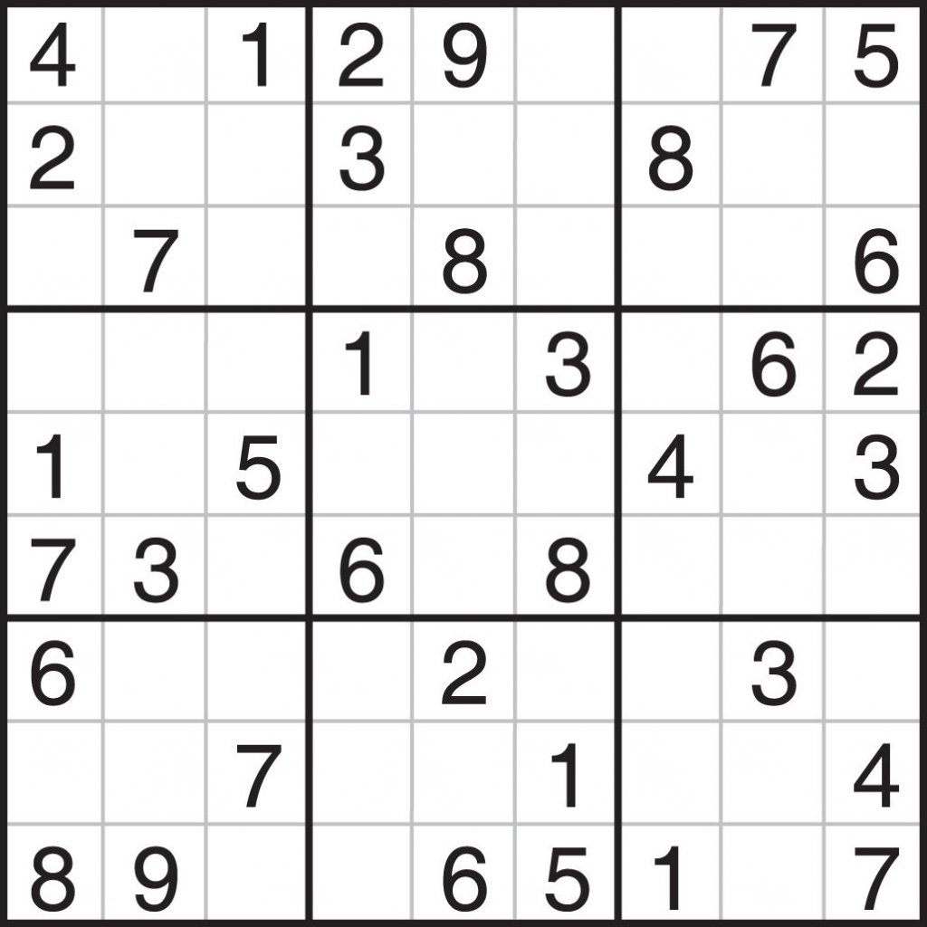 Printable Sudoku Free - Printable Sudoku Puzzles 9X9