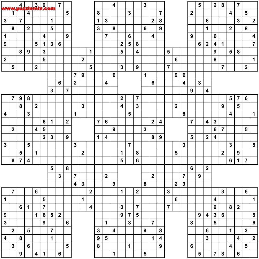 Printable Sudoku Free - Sudoku X Printable Puzzles