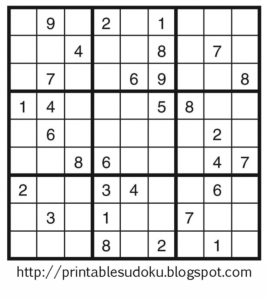 Printable Sudoku | Printable Sudoku Puzzle | Printable Sudoku Free - Free Printable Sudoku Puzzles