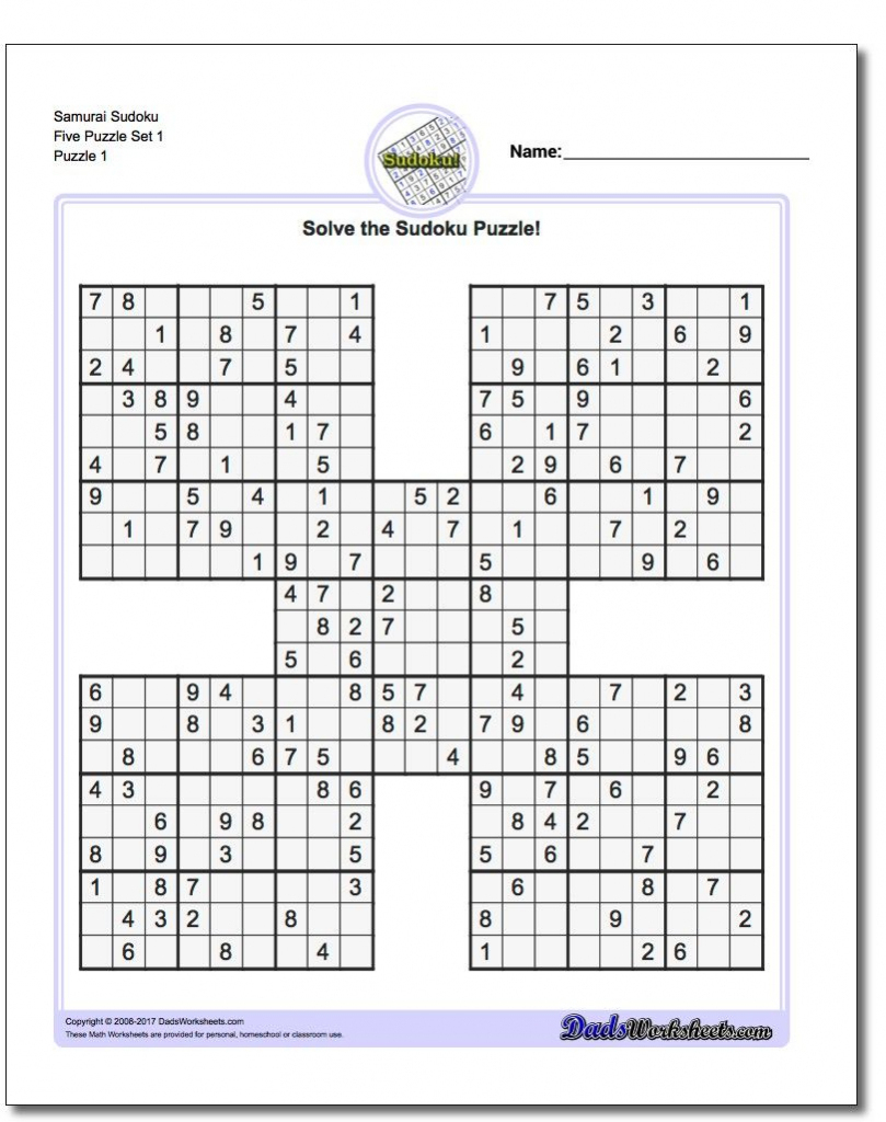 Printable Sudoku Samurai! Give These Puzzles A Try, And You&amp;#039;ll Be - Printable Sudoku Puzzles 2 Per Page