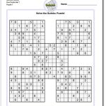 Printable Sudoku Samurai! Give These Puzzles A Try, And You'll Be   Printable Sudoku Puzzles 3X3