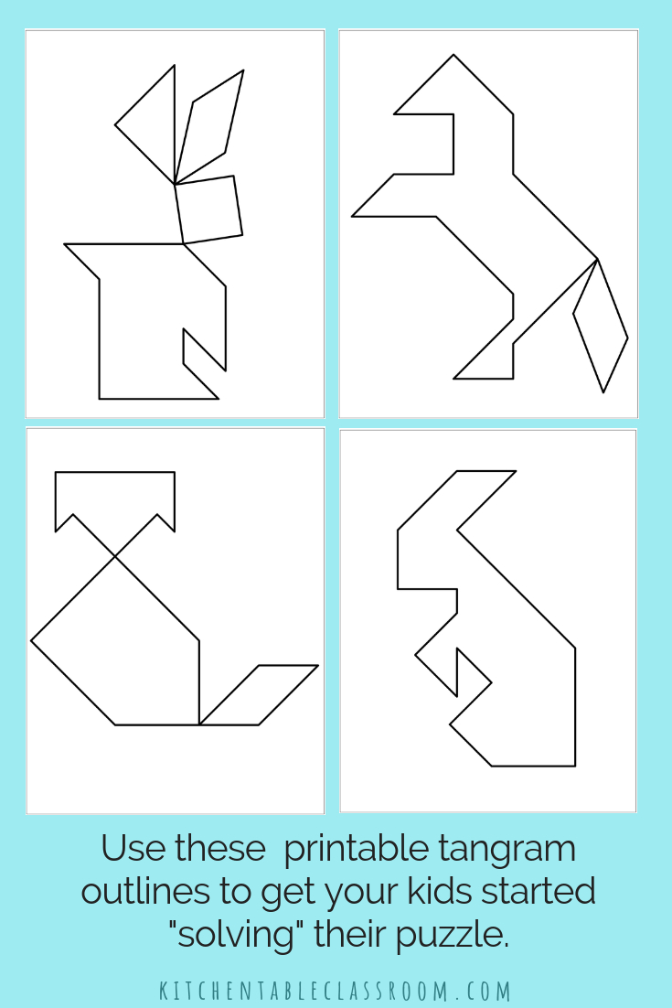 Printable Tangrams - An Easy Diy Tangram Template | Art For - Printable Tangram Puzzle Outlines