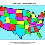 Printable Us State Map Puzzle | World Map   Printable Puzzle Map Of The United States