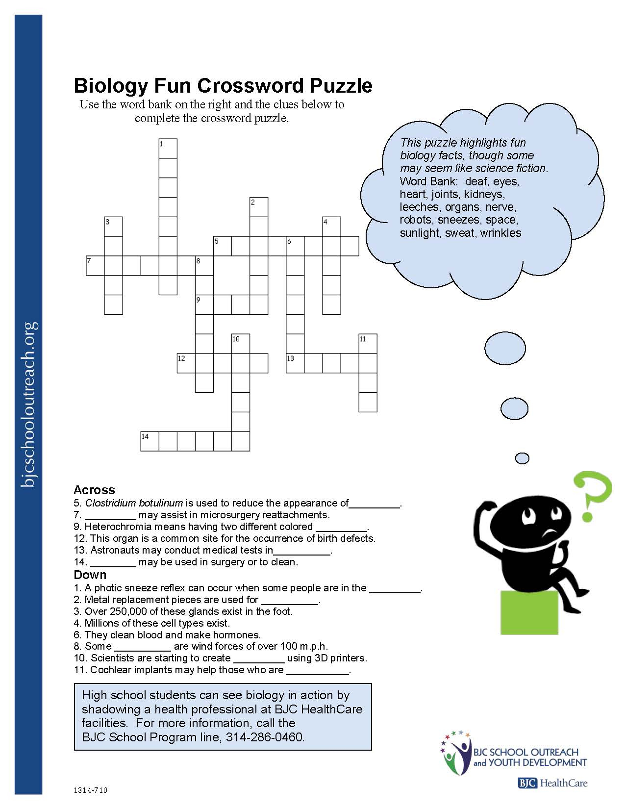 Printable Worksheets - Printable Health Crossword Puzzles
