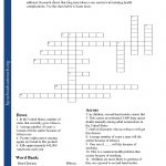 Printable Worksheets   Printable Health Crossword Puzzles