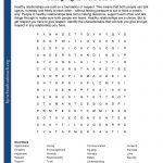 Printable Worksheets   Printable Stress Management Crossword Puzzle