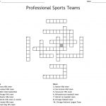 Professional Sports Teams Crossword   Wordmint   Nfl Football Crossword Puzzles Printable