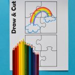 Puzzle Drawing Prompt For Kids With A Free Printable Template   Printable Drawing Puzzles