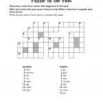 Puzzle In The Past | Parents: 6Th 8Th Grade Printables | Teaching   Crossword Puzzles Printable On Tenses