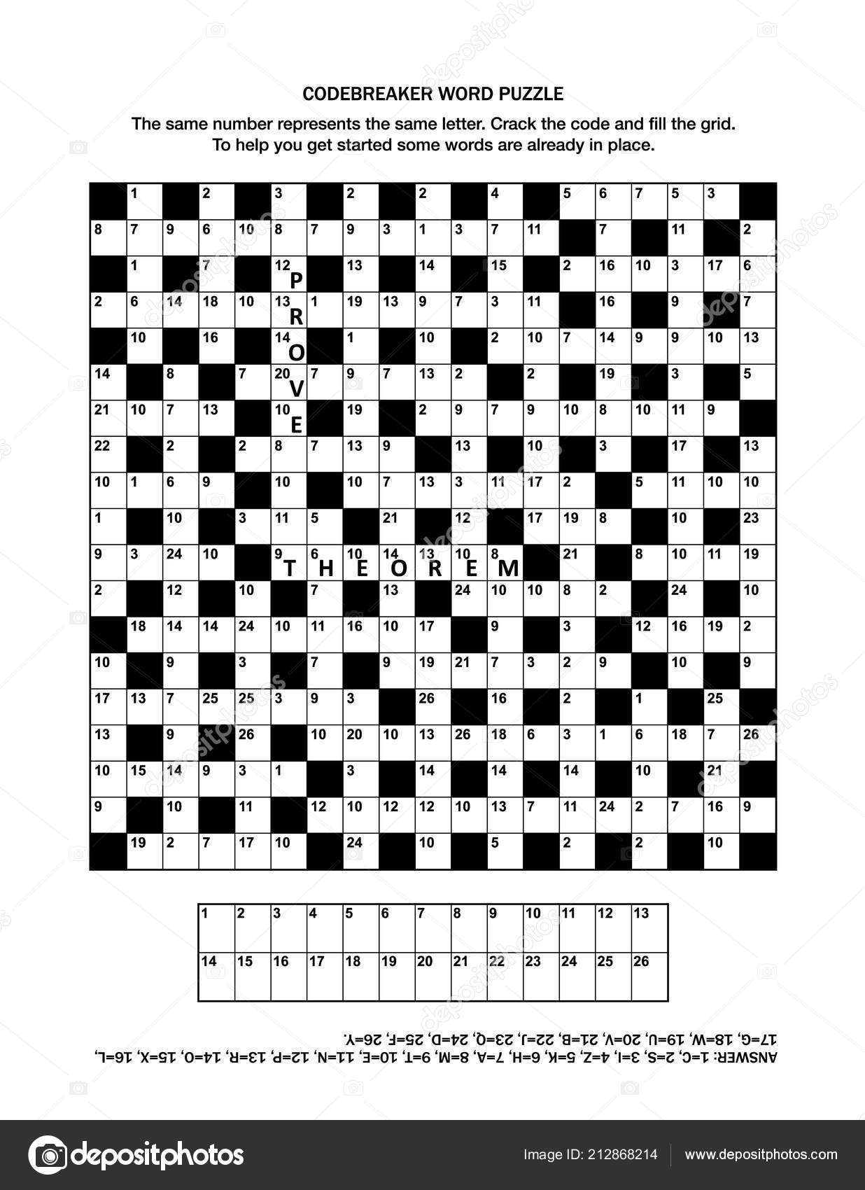 Puzzle Page Codebreaker Codeword Code Cracker Word Game Crossword - Printable Codebreaker Puzzles