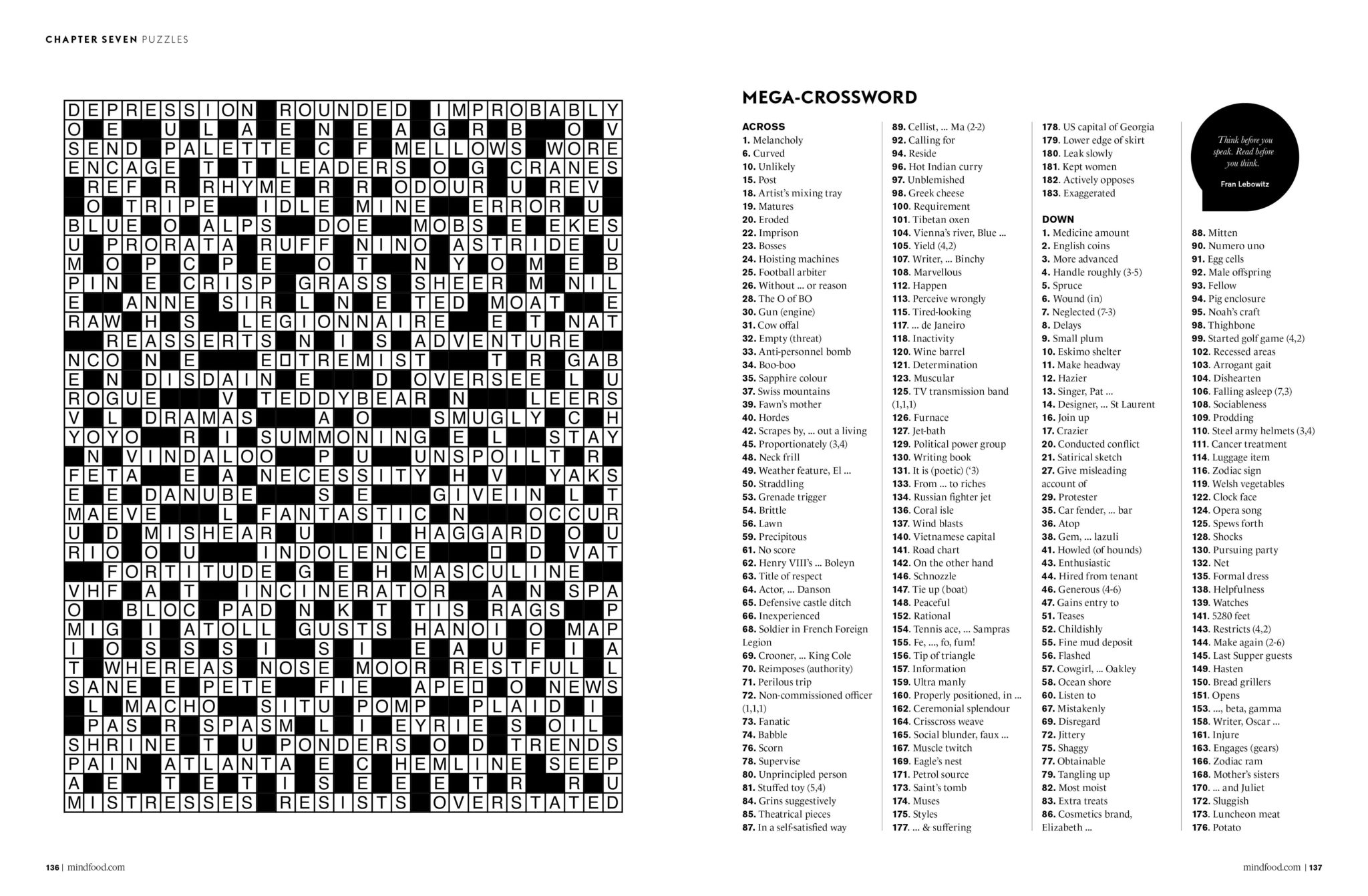 Puzzles | Mindfood - Free Printable Crossword Puzzles October 2017