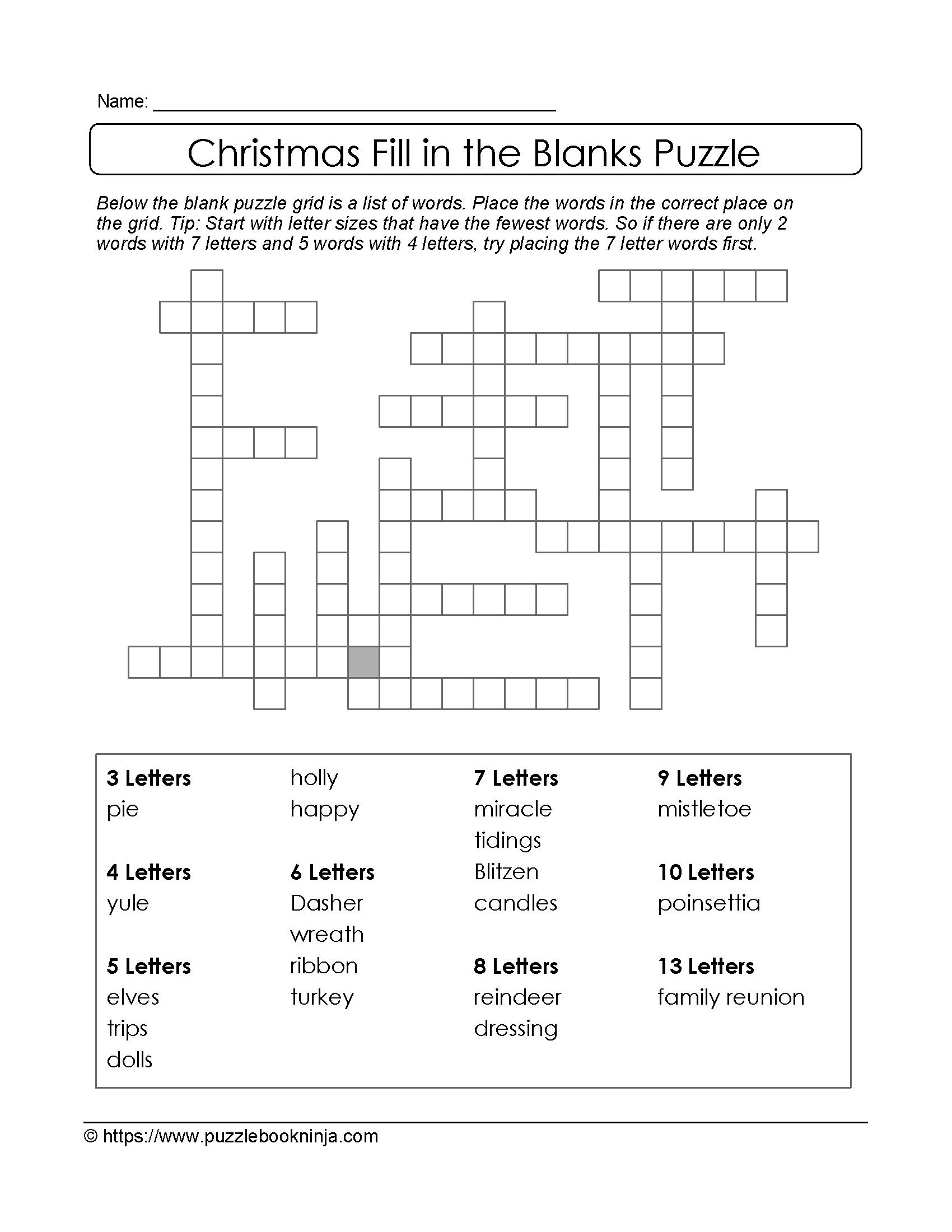 Puzzles To Print. Downloadable Christmas Puzzle. | Christmas Puzzles - Printable Science Puzzles