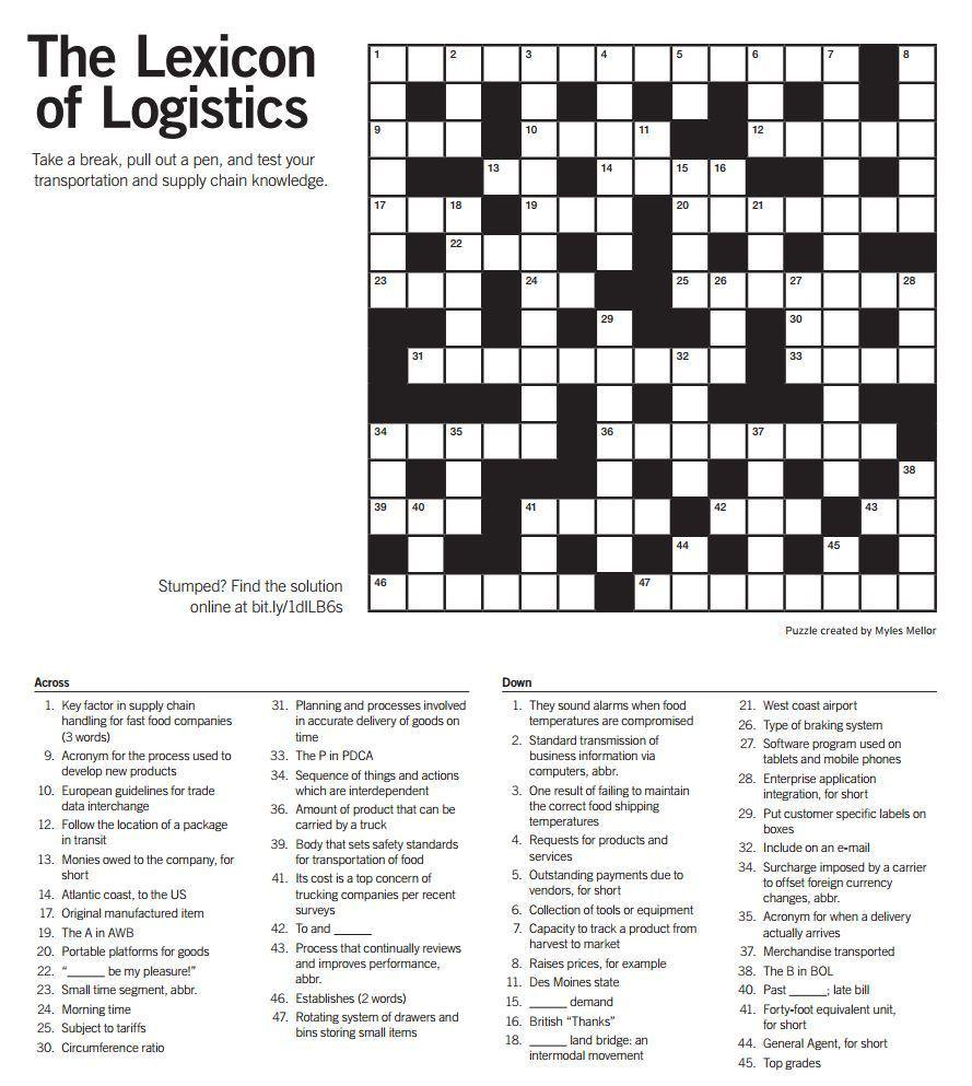Quick Logistics On Twitter: &amp;quot;think You Are A #logistics Expert? Test - Printable Expert Crossword Puzzles