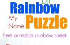 Printable Rainbow Number Puzzle