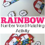 Rainbow Number Word Matching Activity For Kids   Look! We're Learning!   Printable Rainbow Number Puzzle