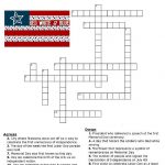 Red, White And Blue Holidays Crossword Puzzle | * Printables   Printable Fourth Of July Crossword Puzzles