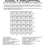 Redhead64's Obscure Puzzle Blog!: Puzzle #93: Anagram Magic Square 2   Printable Anagram Puzzles