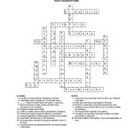Respiratory Systems Crossword For Word Therapy | Dear Joya   Respiratory System Crossword Puzzle Printable